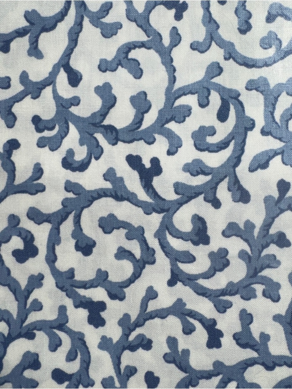 Blue Scroll Decorator Fabric Waverly 56” x 56” wide #969